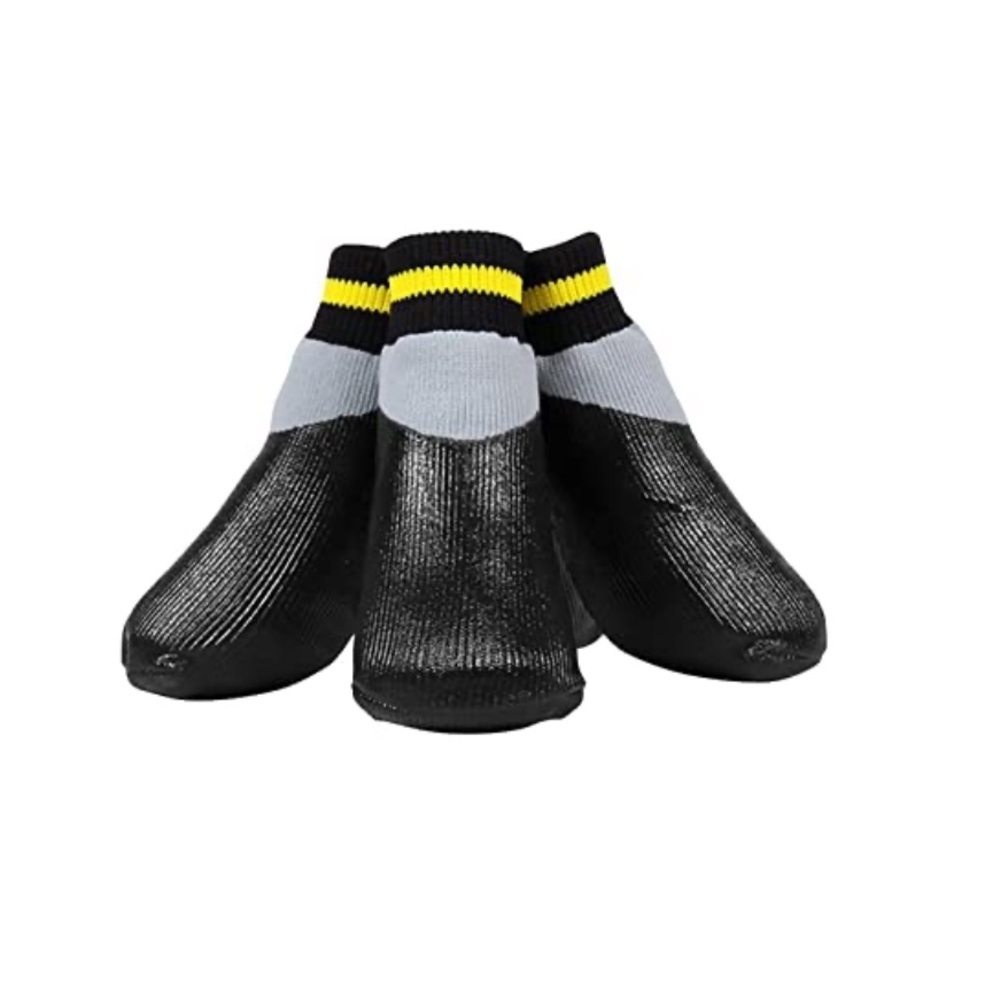 Cloak & dawggie Dog Boots 4pcs/Set Outdoor Waterproof Nonslip Socks, Large Dogs